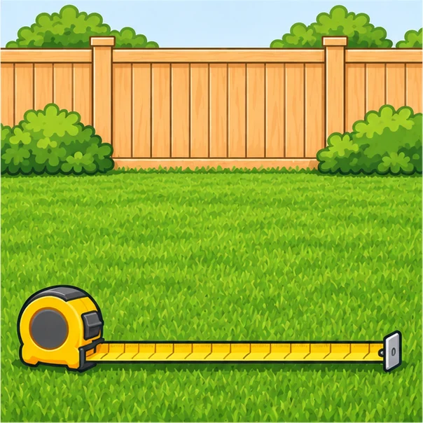Tape measure across a green lawn